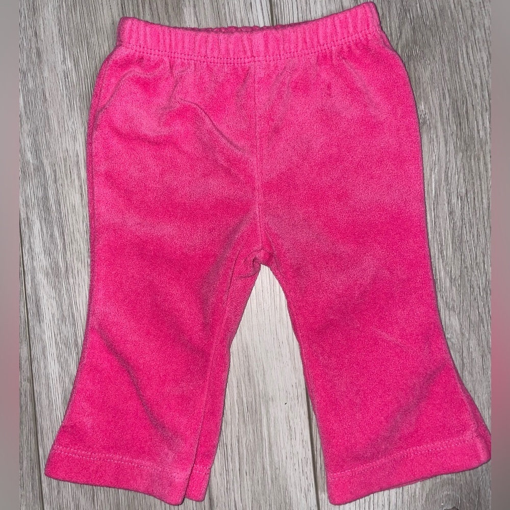 5/$15 Carter's Vibrant Pink Kids fleece Bottoms